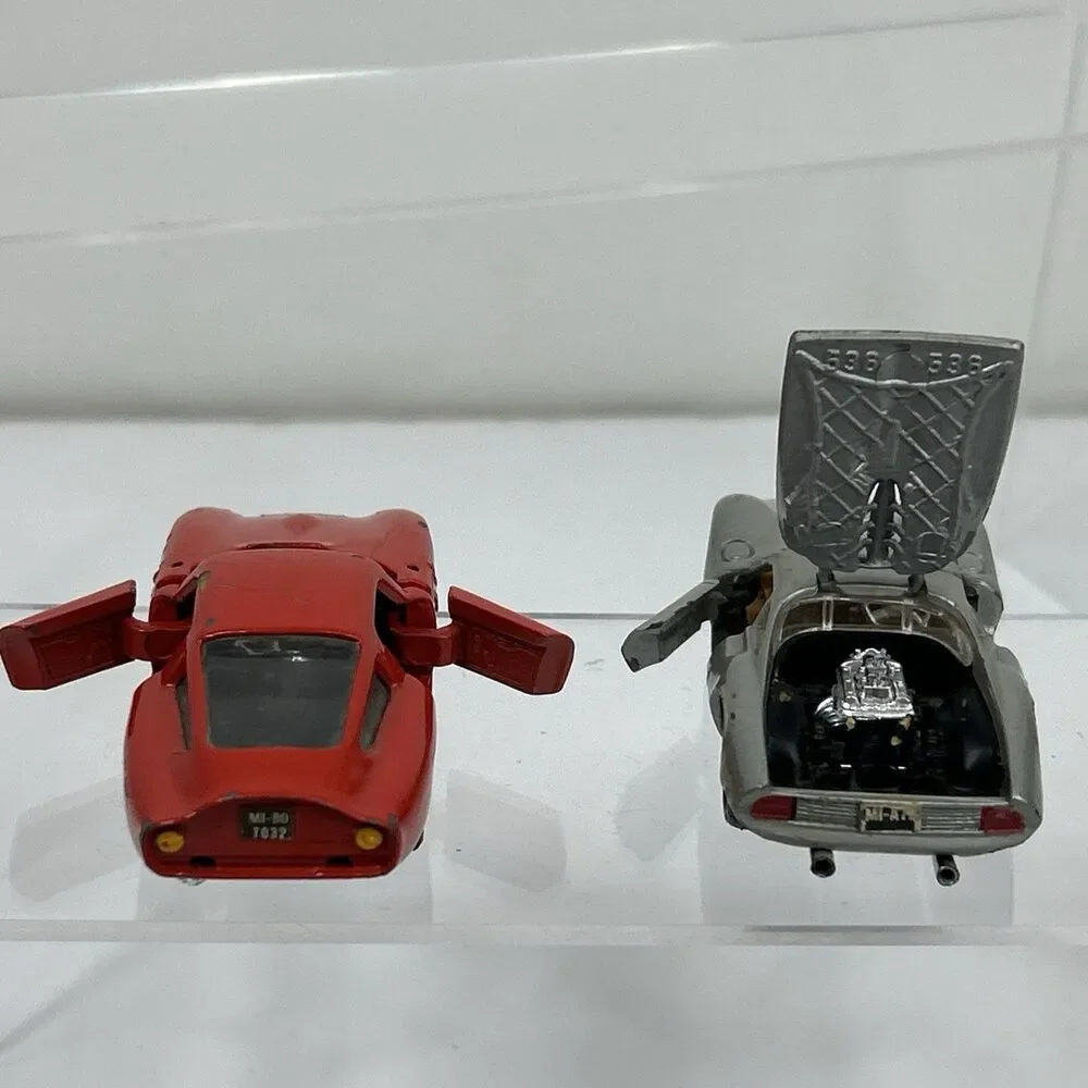 Politoys Lot 536 Ferrari Dino Pininfarina Silver Alfa Romeo Giulia 516 Red 1:43